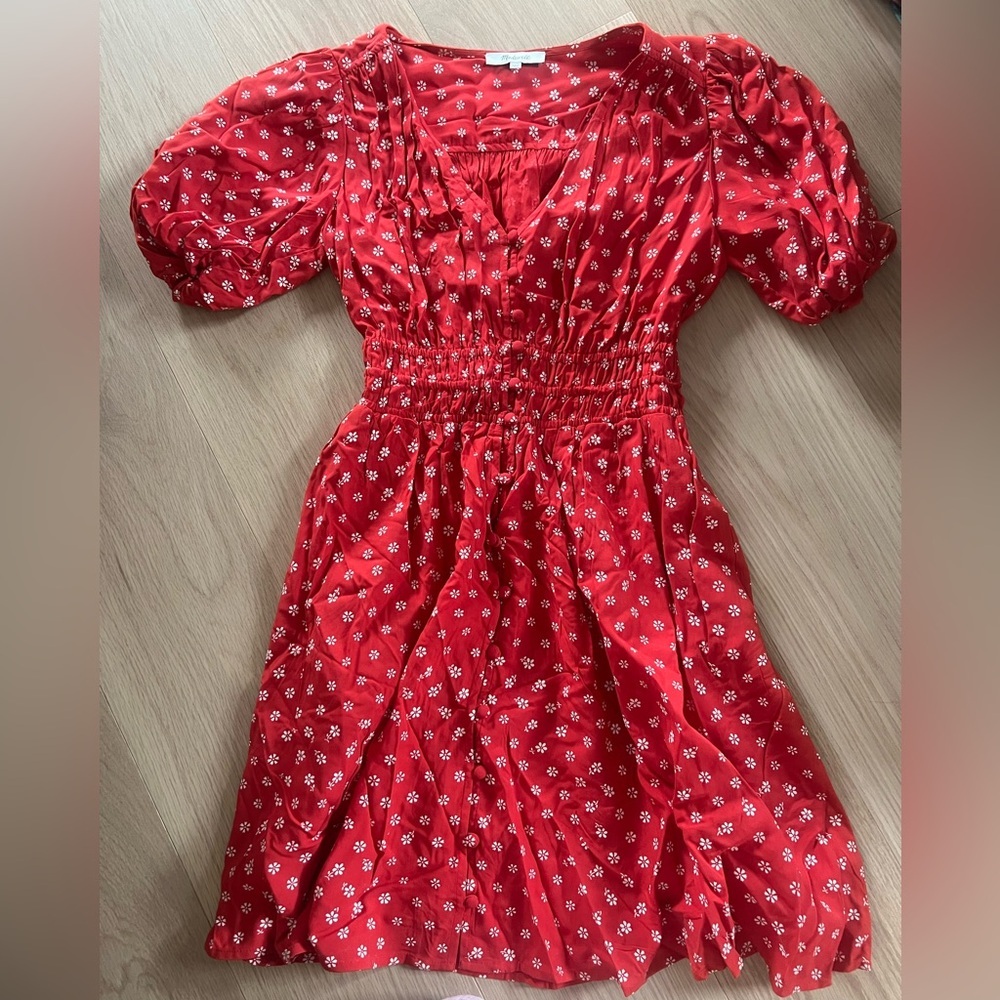 Madewell Red Floral Dress